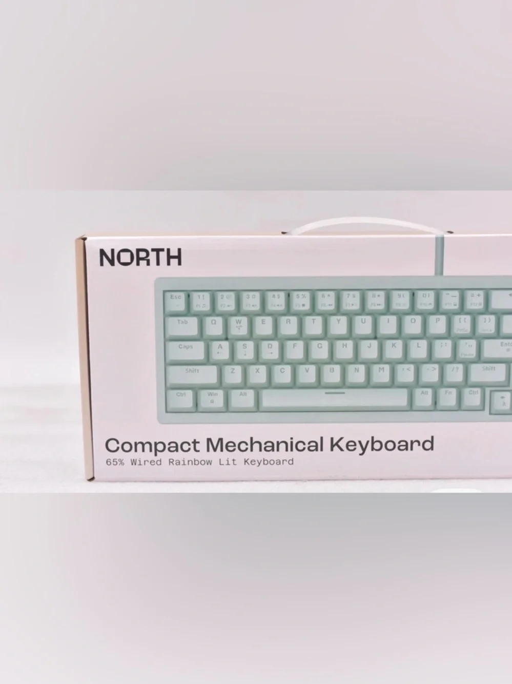 NORTH Compact‎ Mechanical Keyboard 65% Wired Mint Green LED rainbow lighting